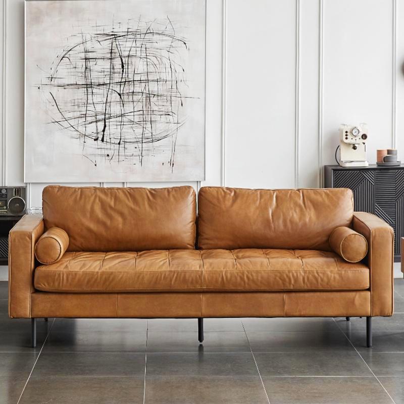 Porto Two Seater Sofa, Real Leather-Two Seater Sofa-Weilai Concept-Weilai Concept