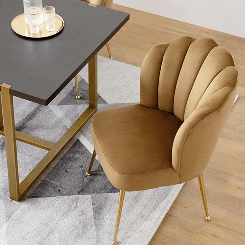 R3 Shell Dining Chair, Velvet-Weilai Concept-Weilai Concept