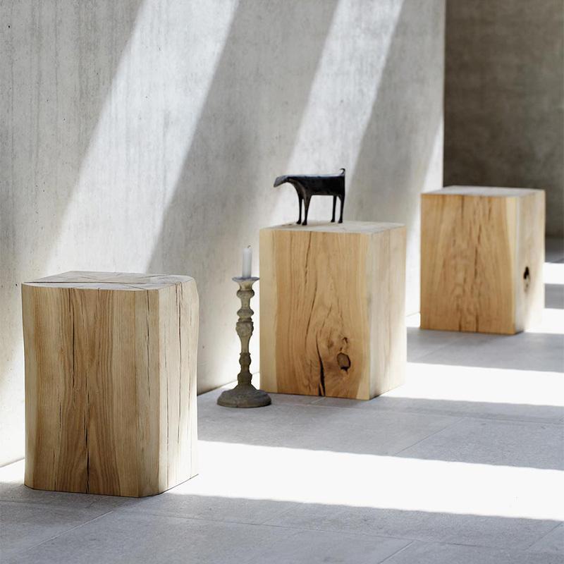 R56 Square Side Table, Solid Wood, Oak-Weilai Concept-Weilai Concept