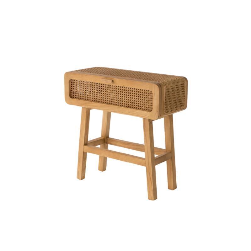 Saul Rattan Side Table, Bedside Table-Weilai Concept-Weilai Concept