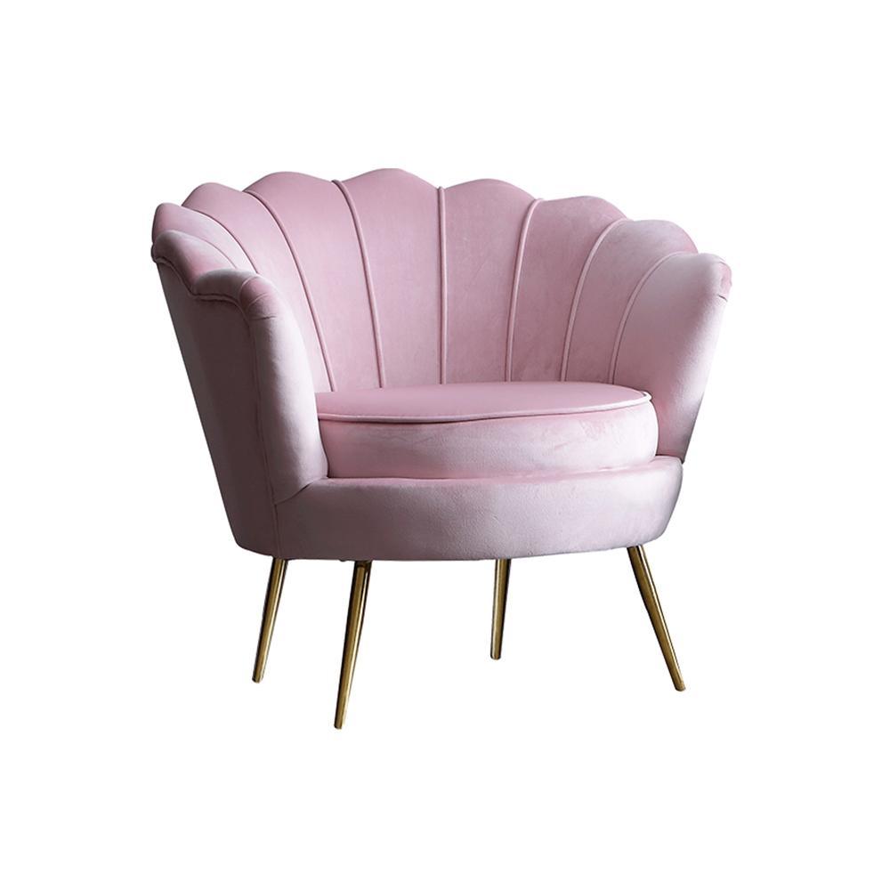 Shell Armchair, Velvet-Weilai Concept-Pink-Weilai Concept