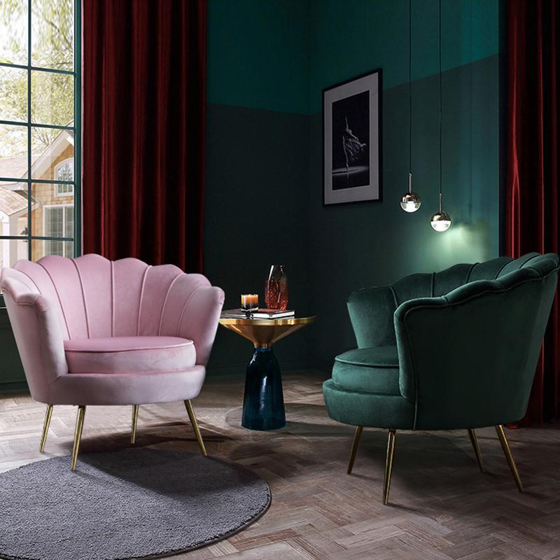 Shell Armchair, Velvet-Weilai Concept-Weilai Concept