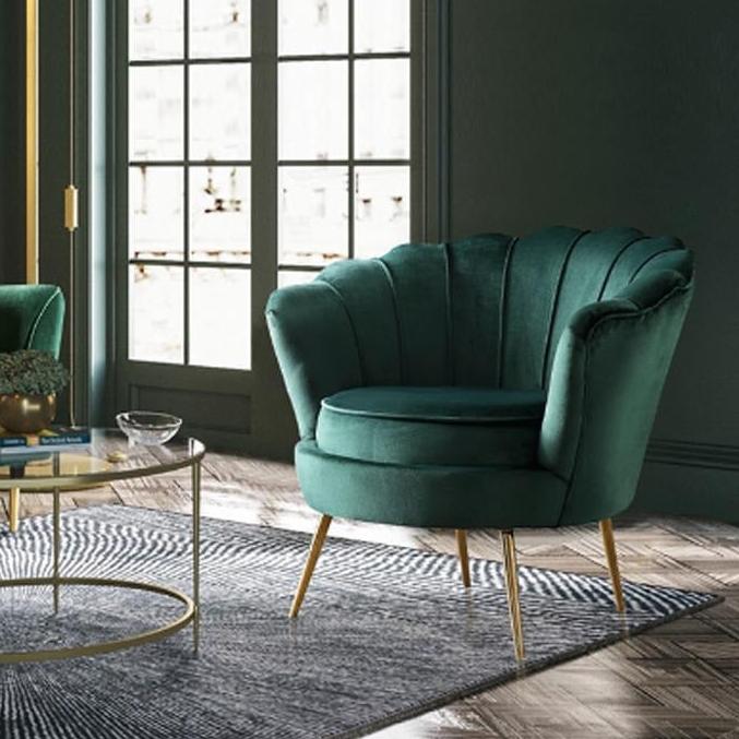 Shell Armchair, Velvet-Weilai Concept-Weilai Concept