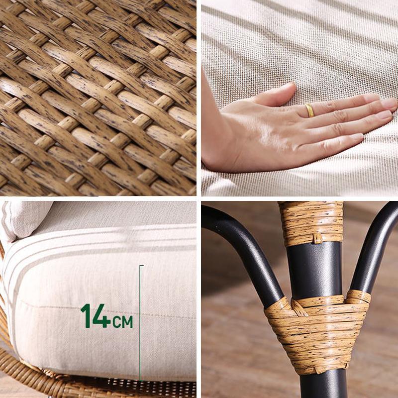 Simera Rattan Garden Ball Chair with Stand, Indoor/ Outdoor Furniture-Weilai-Weilai Concept