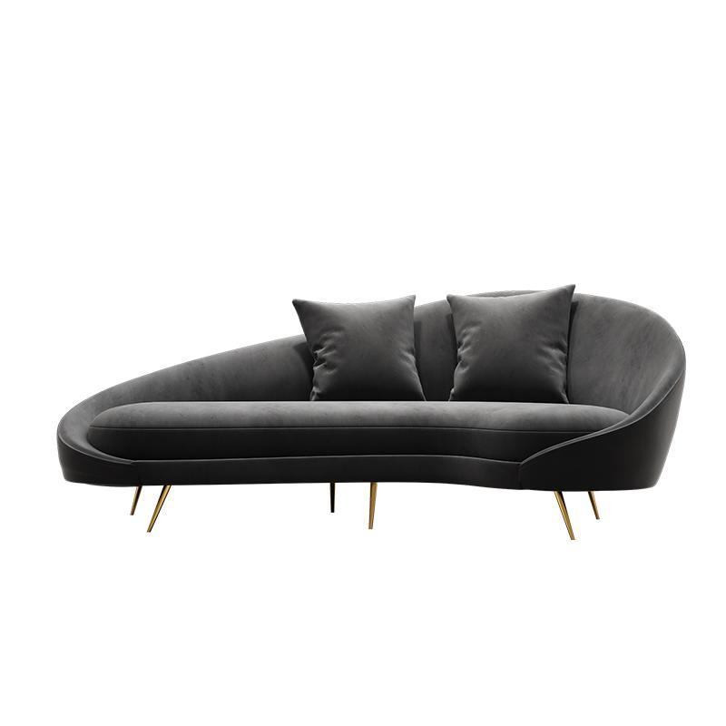 Slender Modern Curved Two Seater, Three Seater, Four Seater Sofa, Armchair, Velvet-Weilai-Weilai Concept