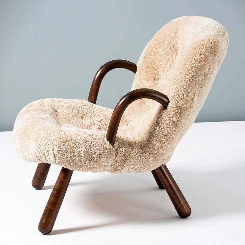 Classic Sheepskin Clam Armchair, Boucle-Weilai Concept-Weilai Concept