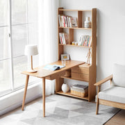 ST351 Office Desk With Side Bookcase-Weilai Concept-Weilai Concept