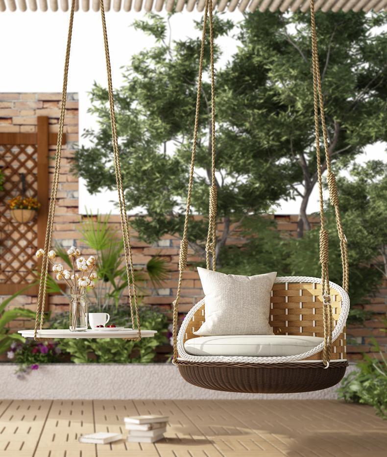 SU121 Swing Hanging Armchair, Outdoor Furniture, Rattan-Weilai-Weilai Concept