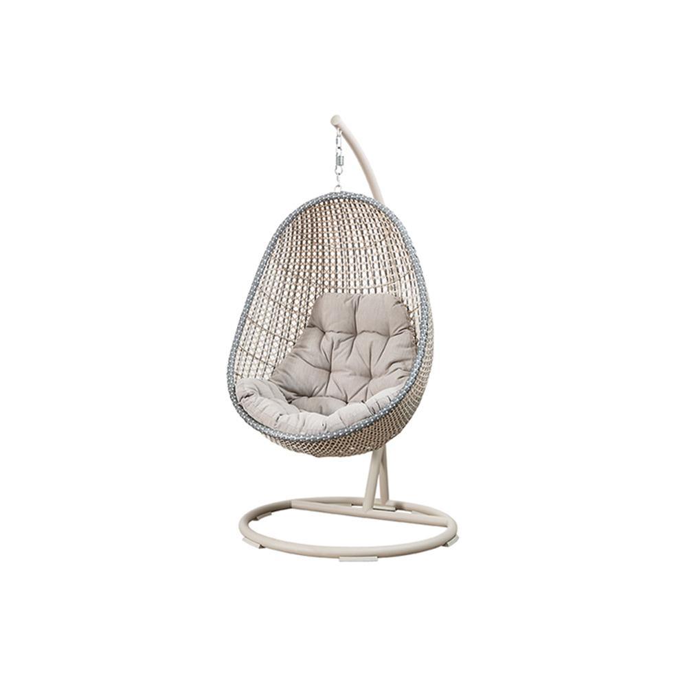 Sutton Garden Rattan Hanging Egg Chair with Stand, Indoor/ Outdoor Furniture-Weilai Concept-Weilai Concept