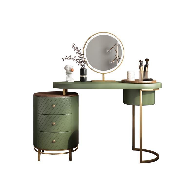 Tandy Dressing Table With LED Mirror, Green With Small Dent On One Side For Display-Weilai Concept-Green WITHOUT Stool-Weilai Concept