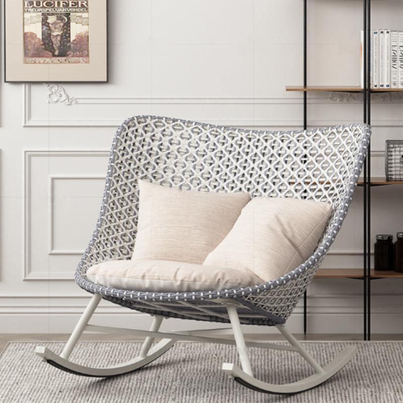 Temescal Rattan Garden Rocking Chair, Indoor/ Outdoor Furniture-Weilai Concept-Weilai Concept