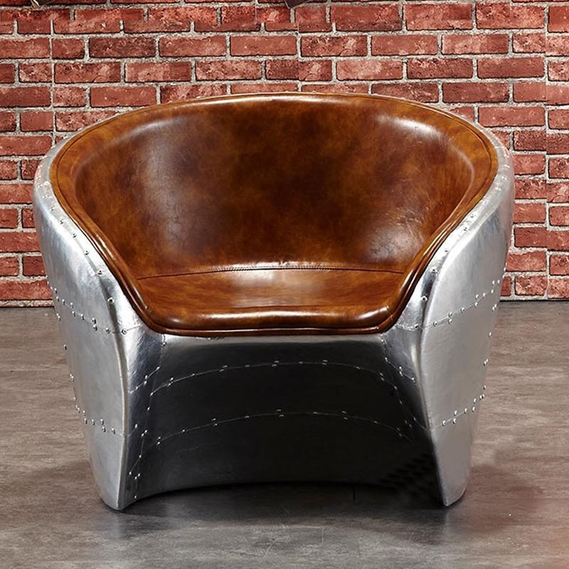 Aviator Pilot Armchair, Loft Style-Weilai Concept-Brown-Weilai Concept