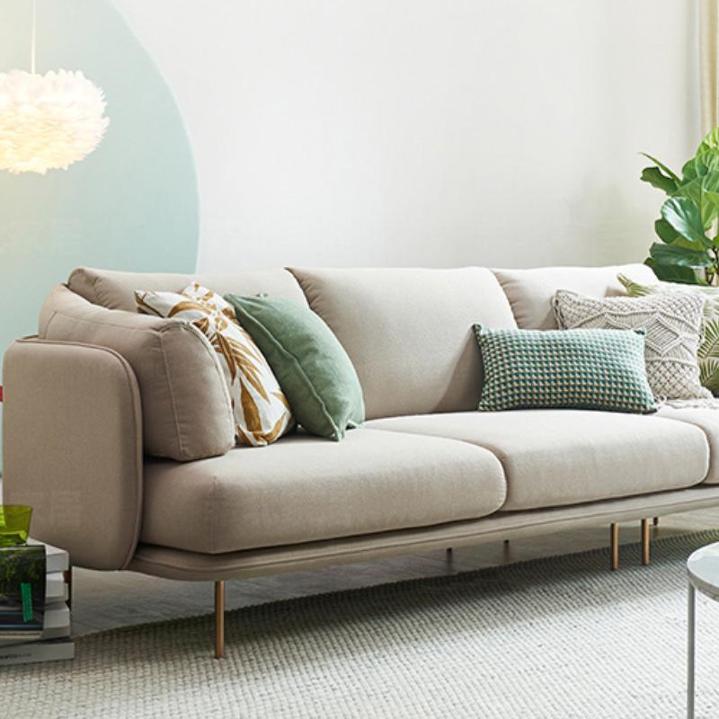 U182 Two Seater, Three Seater, Four Seater Corner Sofa, Off-White Cotton Linen-Weilai Concept-Weilai Concept