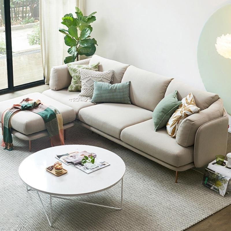 U182 Two Seater, Three Seater, Four Seater Corner Sofa, Off-White Cotton Linen-Weilai Concept-Weilai Concept