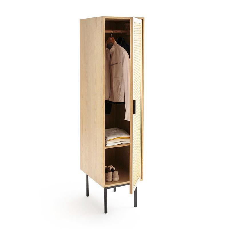 Uno G4 Single Rattan Wardrobe, Oak-Weilai Concept-Weilai Concept