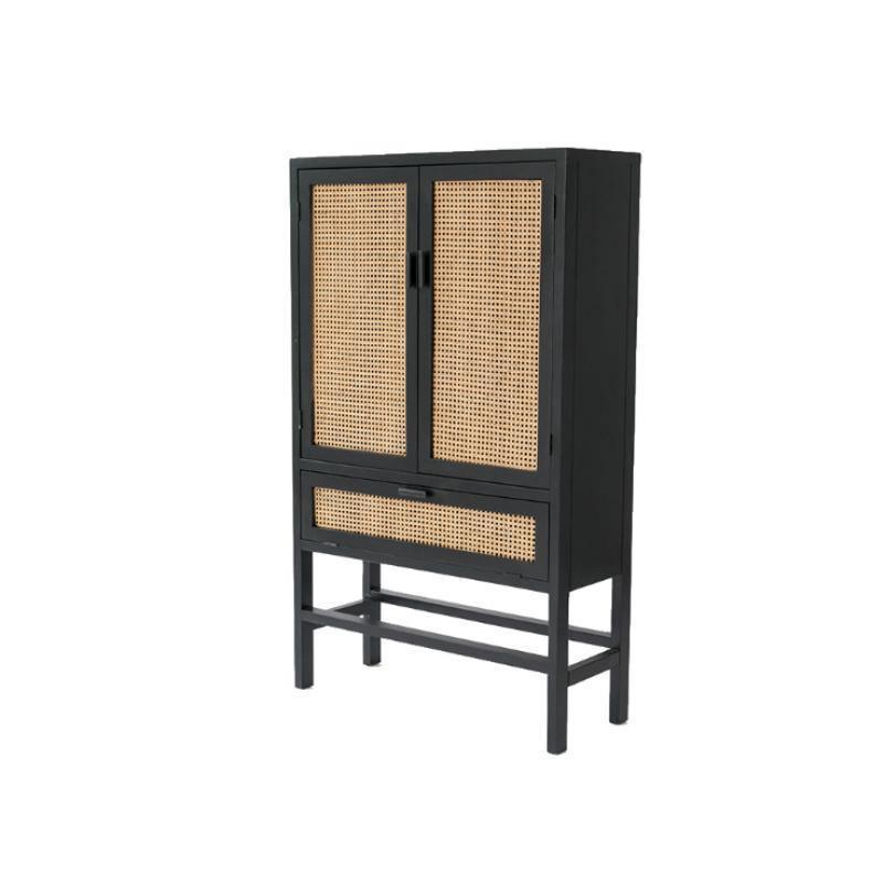 Uno G9 Rattan Sideboard, Bookcase, Wardrobe-Weilai Concept-Black-Weilai Concept