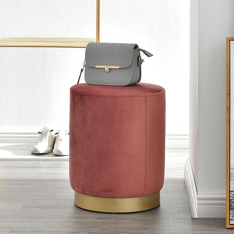 Valeria Footstool, Velvet-Weilai Concept-Weilai Concept