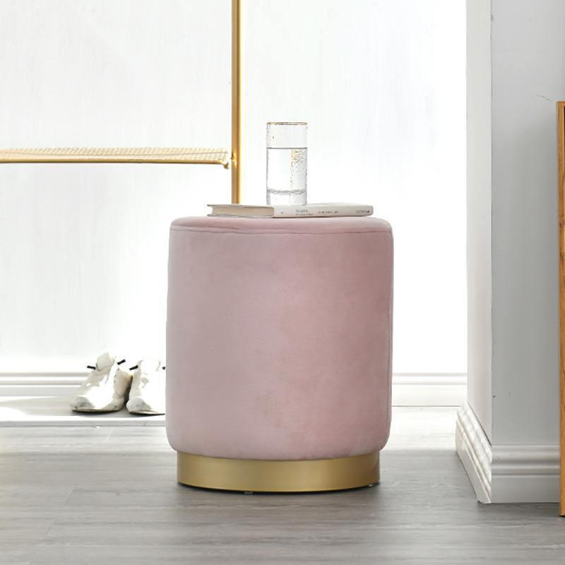 Valeria Footstool, Velvet-Weilai Concept-Weilai Concept