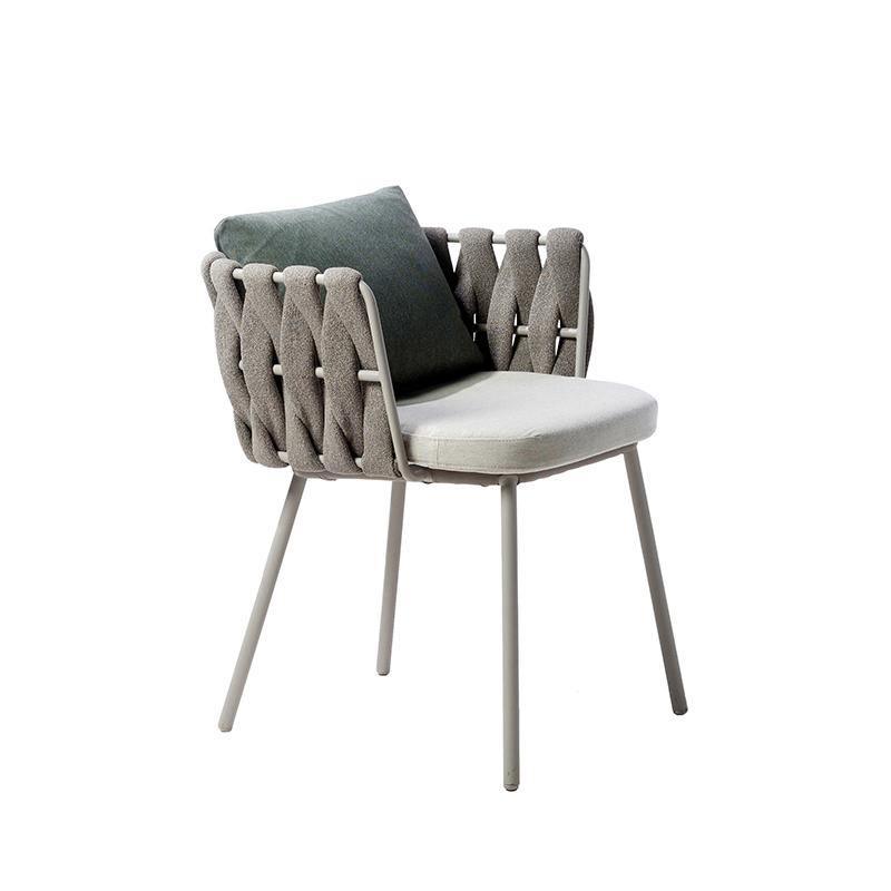 Vallee Rattan Outdoor Dining Table Set, Table With Six Dining Chairs-Weilai Concept-Table 240cm (with 6 chairs)-Dark Grey Back Cushion + Light Grey Seat Cushion-Weilai Concept