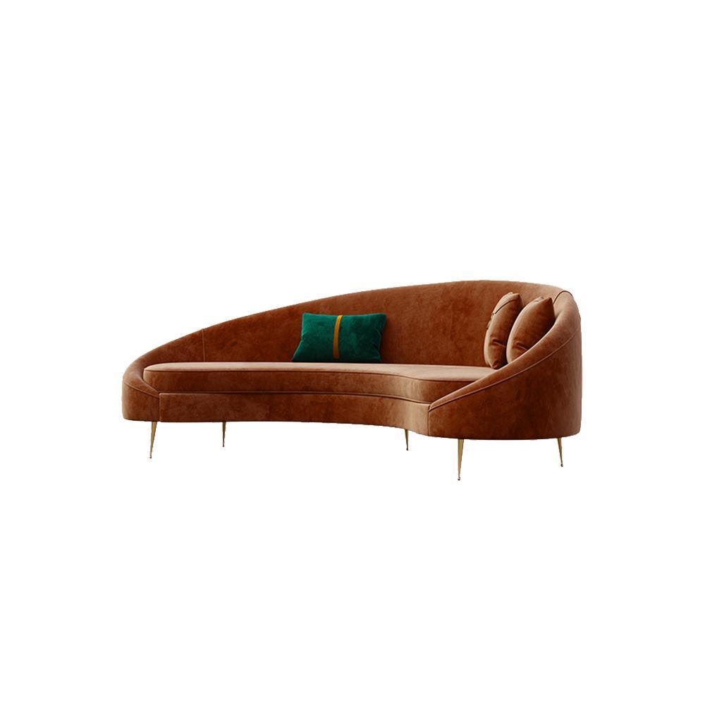 Verano Three Seater Sofa, Red Velvet-Weilai Concept-Weilai Concept