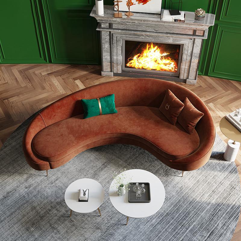 Verano Three Seater Sofa, Red Velvet-Weilai Concept-Weilai Concept