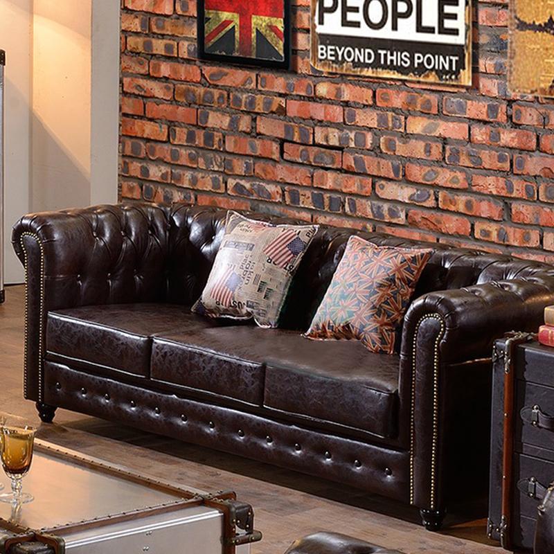 Vintage Chesterfield Three Seater Sofa-Weilai Concept-Weilai Concept