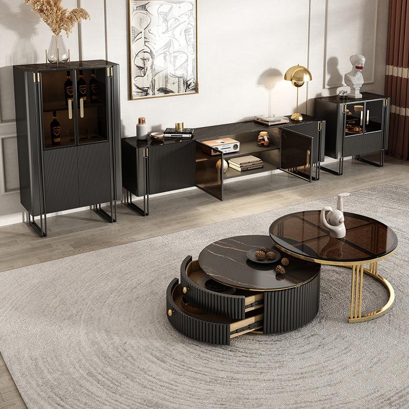 Bblythe Nesting Coffee Table Set, Black-Weilai Concept-Weilai Concept