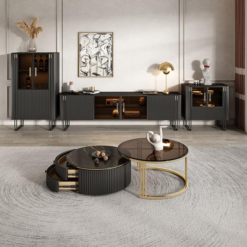 Bblythe Nesting Coffee Table Set, Black-Weilai Concept-Weilai Concept